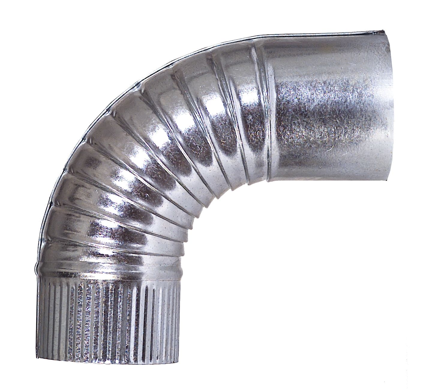 Codo galvanizado agrafado 90° diametro 140 mm